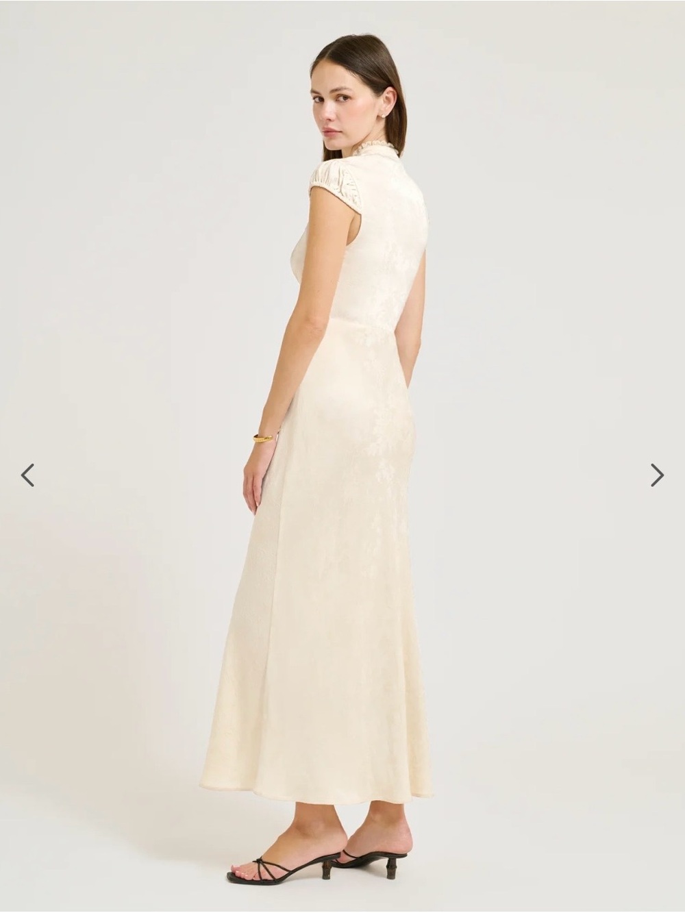 New Rumored Ivory Jacquard Portofino Maxi Dress Large - Picture 3 of 8